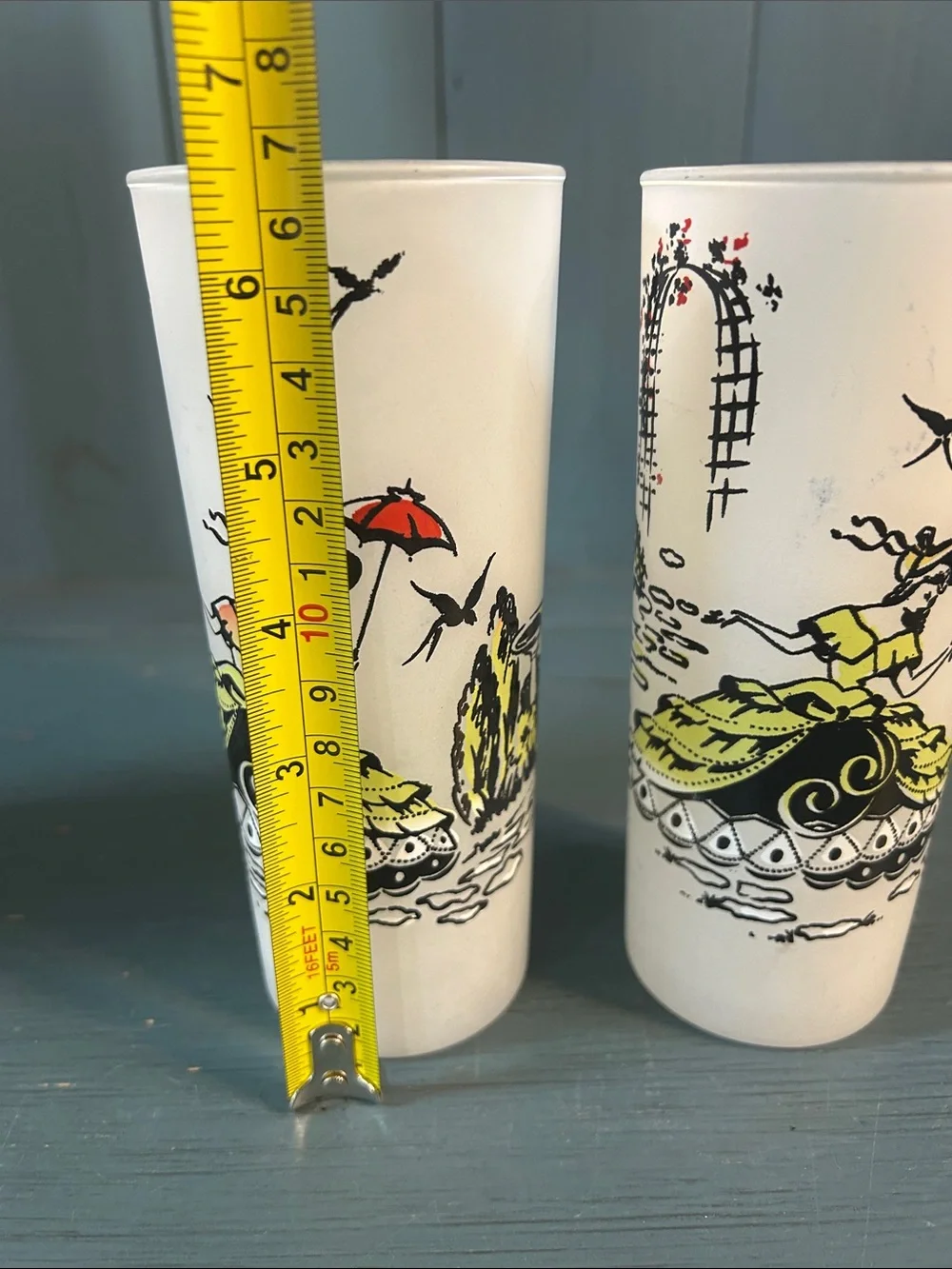 Libbey Pastel Countrygirl Glass Tumbler Set - Pink, Yellow, Cream, Light Green